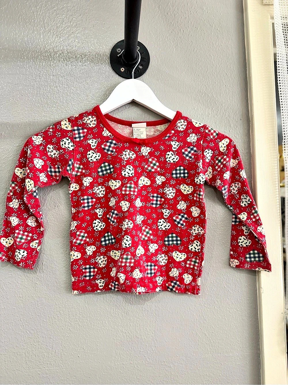 Garanimals Kids Long Sleeve Heart Print Red & White Size 4T